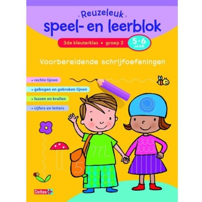 Reuzeleuk speel- en leerblok - Voorbereidende schrijfoefenin Educatieve boeken (spelletjes en raadsels)