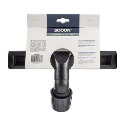 SQOON® Harde vloeren borstel natuurhaar - Universele aansluiting 30-37 mm - Met rubberen wieltjes - Geschikt voor parket en tegels - Extra lang natuurhaar voor krasvrij reinigen