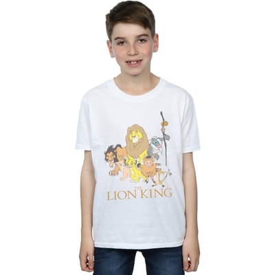 Disney Jongens The Lion King Groep T-Shirt (Wit)