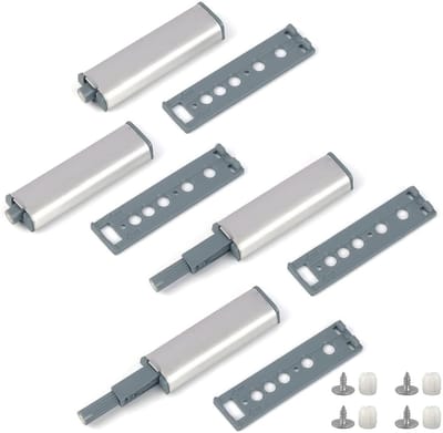 Dailygoods- Drukdeuropener Set van 4 - Push-to-open - Kastdeurdemper - Drukopener - Tip-on Druksnapper - Duurzaam en Functioneel - Kastdeursysteem