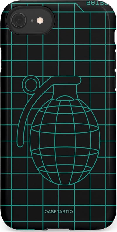 Casetastic Hoesje Geschikt voor Apple iPhone 7/8/SE - Stijlvolle Beschermende Duo-layer Case - Retro bom