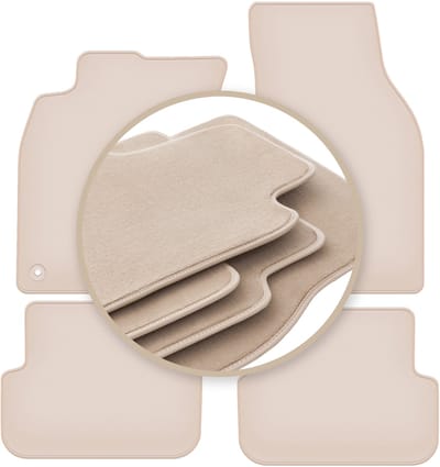 PREMIUM beige vloermatten voor: Audi A6 C6 FL sedan, stationwagen, avant 2006-2011