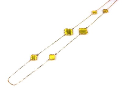 model Fiori gesloten klavers collier in zilver roze verguld gele klavers