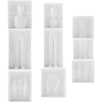 Moules à gâteau fondant 3D en forme de personnes, ensemble familial, moules de décoration de pâtisserie DIY, moule de cuisson, ustensiles de cuisson white