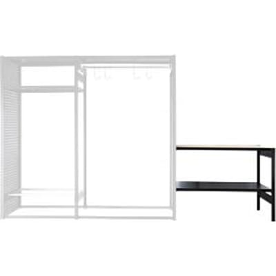 Bijzettafel Ordo Flex fiets- en vrijetijd - B. 1360 x D 635 x H 825 mm - 1 legbord - gitzwart mat RAL 9005