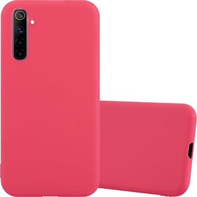 Cadorabo Hoesje geschikt voor Realme 6 4G / 6s in CANDY ROOD - Beschermhoes gemaakt van flexibel TPU silicone Case Cover