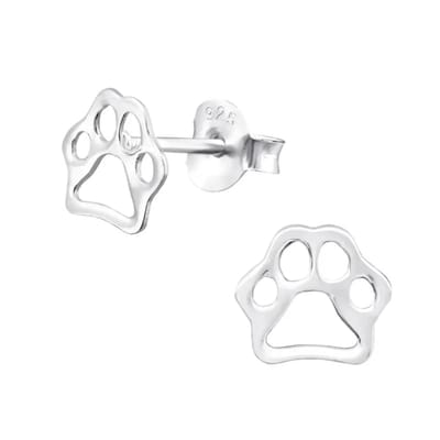 Aramat Jewels | Oorbellen | Favoriete Pootafdruk Oorbellen 8mm – Echt Zilver | | | |8mm | Zilver | Kinderen | Verkleurd niet
