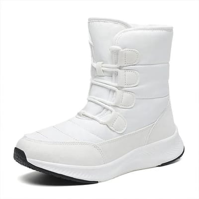 Winter pluche katoenen laarzen voor dames, koudebestendig, waterdicht, warme hoge sneeuwlaarzen, licht, antislip, niet-vermoeiende schoenen 35