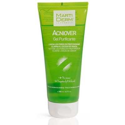 Martiderm Acniover Gel Purifiant Nettoie en Profondeur les Pores Élimine l'Excès de Sébum  (Pour les peaux à tendance acnéique) 200ml/6.76oz