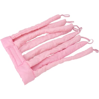 Bigoudis sans chaleur en éponge douce pour dormir, bandeau pour la tête, outil de coiffure avec sac de rangement pink