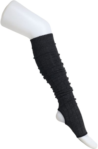 Norfolk Beenwarmers Ballet en Dans - 77cm - Hoge Kwaliteit Zacht Acryl - 1 paar Legwarmer - Houtskool - Amy