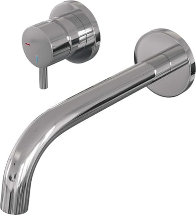 Brauer Chrome Edition inbouw wastafelmengkraan met gebogen uitloop en rozetten model B2 chroom