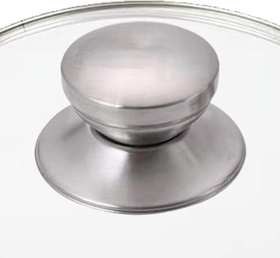 Potdekselgreep - Pannendeksel knop - Veilig Koken - Anti-verbranding technologie - 5.8 x 4.8 cm - Zilver