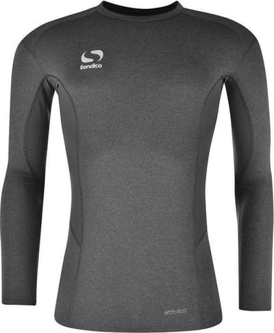 Sondico ondershirt Lange mouw - Heren - Gemeleerd grijs - Maat S