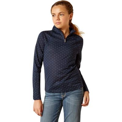 Meisjes-T-shirt met lange mouwen en 1/4 rits Ariat Sunstopper 3.0
