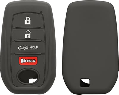 kwmobile autosleutel hoesje geschikt voor Toyota Venza Highlander Tundra Corolla 2019-2024 Autoschlüssel hoes - TPU autosleutel behuizing - Beschermende auto sleutel case - Sleuteletui in mat zwart