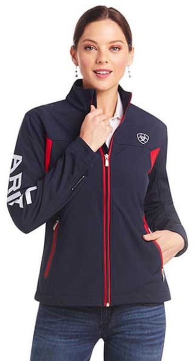Ariat New Team Softshell Vrouwenjas Blauw M Vrouw