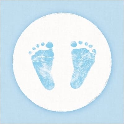 Ambiente Servetten - 40x stuks - blauw - babyshower - 33 x 33 cm - papier - jongen geboren