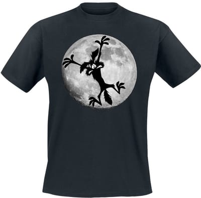 Looney Tunes T-shirt - Coyote - Moon Jump - S tot 3XL - voor Mannen - zwart