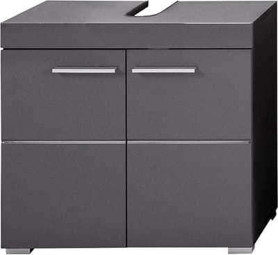 Luxe Wastafel Onderkast – Met Uitsparing - Badkamer Kastje – Wastafelmeubel – Staand – Modern Design – Zwart