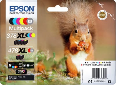 Epson Squirrel 378XL/478XL Eekhoorn Claria Photo HD multipack zeskleureninkt