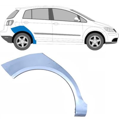 Reparatiepaneel achterspatbord voor Volkswagen Golf Plus 2005-2013 / Rechts