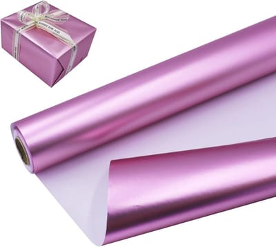 Metalen Inpakpapier in Roze Goud, 43cm x 12m, Perfect voor Verjaardagen, Bruiloften en Feestjes