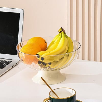 Licht Luxe Feng Fruitbord Huis Woonkamer Salontafel Snackbord Crème Hoge Precisie Ornament Verdikt Plastic Fruitbord