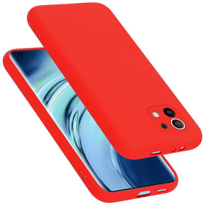 Cadorabo Hoesje geschikt voor Xiaomi Mi 11 5G in LIQUID ROOD - Beschermhoes gemaakt van flexibel TPU silicone Case Cover