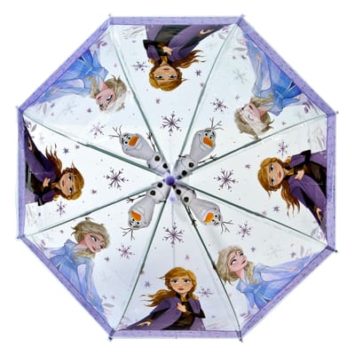 Frozen paraplu voor meisjes in roze met felle kleuren