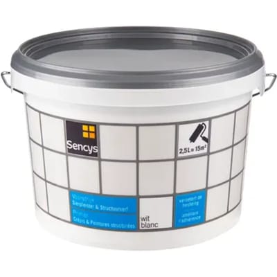 Sencys Voorstrijk Primer - Sierpleister En Structuurverf - Wit - 2,5l