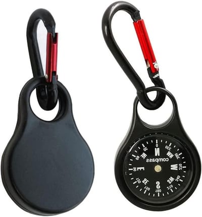 Robuuste Carabiner Met Kompas en Sleutelhanger voor Buitenactiviteiten en Kamperen - Ideaal voor Avonturiers