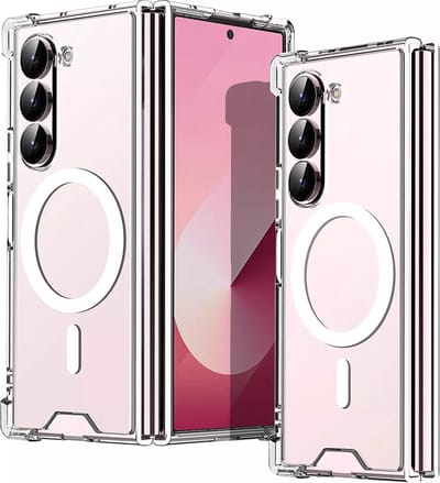 Shockproof Transparant Hoesje Geschikt voor: Samsung Galaxy Z Fold 6 | Compatibel met MagSafe | Schokbestendig TPU | Back Cover met Magneet | Dun | Flexibel | Doorzichtig