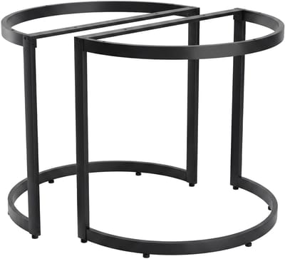 CLP Cranford Tafelpoten Metaal Zwart - Set van 2 - industriële Look - Voor DIY Eettafel - 300 kg Draagvermogen - Poedercoat - zwart