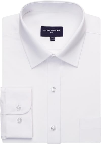 Brook Taverner Overhemd Vulcan BT7889 - White - 38 EU (15 UK)