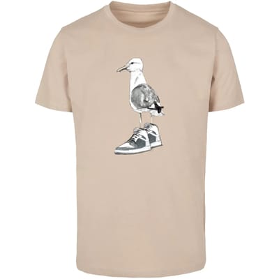 Mister Tee - Seagull Sneakers Heren Tshirt - S - Beige