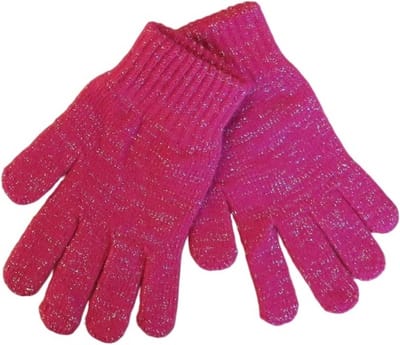 Gebreide kinder handschoen - lurex - 5% elastisch