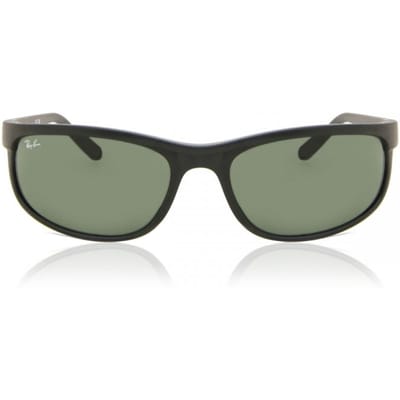 Ray-Ban Wrap Mannen Black Matt Black Green Zonnebril