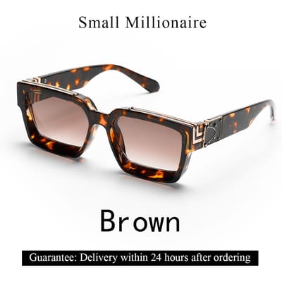 Ruiao Retro Zwart Miljonair Shades Luxe Zonnebril 2024 Voor Heren Designer Beroemd Merk Vierkant Zonnebril Man Vrouw Zonnebril Ships within 24h