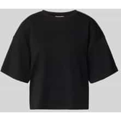 T-shirt oversized in zacht katoen interlock met logo-applicatie vrouw s.Oliver