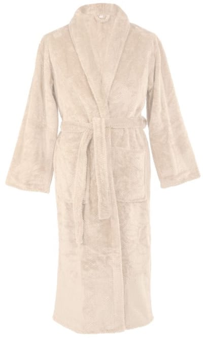 Tiseco - Kamerjas PIPPA - Zachte Jacquard Flanel, pluizig, warm - S/M, ivoor