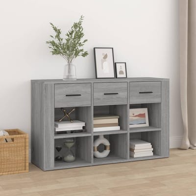 vidaXL - Dressoir - 100x30x59,5 - cm - bewerkt - hout - grijs - sonoma - eikenkleurig