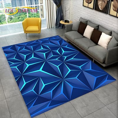 3D abstracte moderne geometrische illusie gebied tapijt, tapijt tapijt voor woonkamer slaapkamer bank deurmat decor, kinderspel antislip vloermat 70x100cm(27x39im)