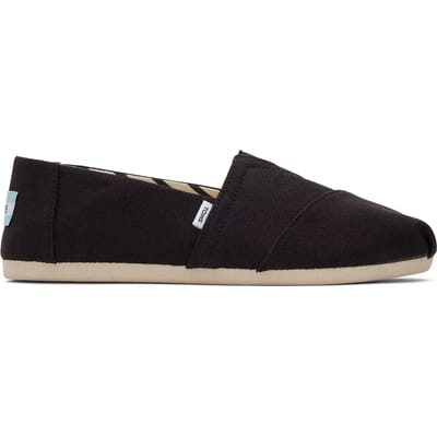 Women's Toms Recycled Cotton Alpargata Espadrille Pumps in Black