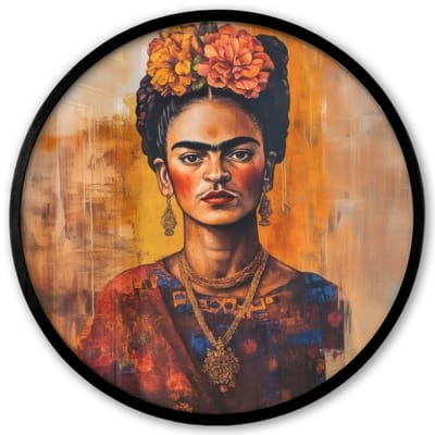 Poster in lijst Rond - Fotolijst 40x40 cm - Posters - Portret - Sieraden - Schilderachtig - Ronde posterlijst zwart - Decoratie - Wanddecoratie woonkamer - Muurdecoratie slaapkamer