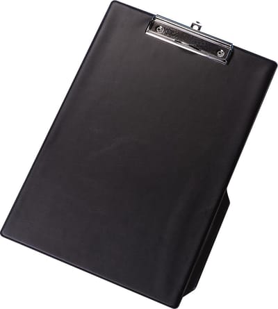 Q-CONNECT klemplaat, PP, ft A4, zwart 12 stuks