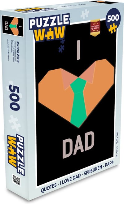 Puzzel Quotes - I love dad - Spreuken - Papa - Legpuzzel - Puzzel 500 stukjes - Vaderdag cadeautje - Cadeau voor vader en papa
