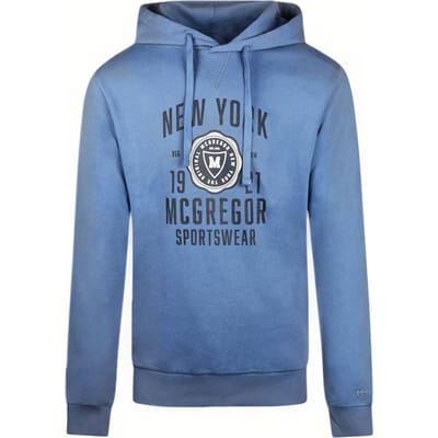McGregor Graphic Hoody Faded Blue Size: S | Hoodies Outlet | Heren | Blauw