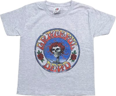 Grateful Dead - Bertha Circle Vintage Wash Kinder Tshirt - Kids tm 10 jaar - Grijs