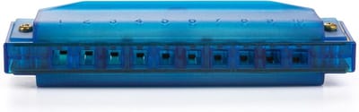 Hohner translucent harmonica kunststof Blauw - voor kinderen - beginner mondharmonica